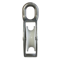Single sheave block with spindle from nylon and frame cast alloy Galvanized single sheave block