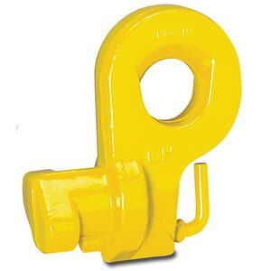 Container lifting lug for mounting horizontally to the side of the container at top or bottom.