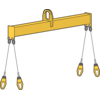 Crane beam for lifting trash containers