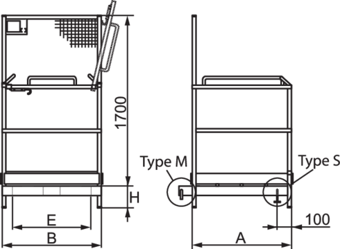 Fork Lift Basket TK-503 fork measurements