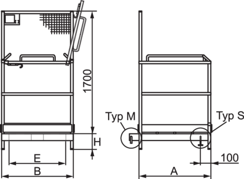 Fork Lift Basket TK-503 / TK-504 / TK-505 measurements