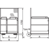 Fork Lift Basket: TK-510 fork placement measurements