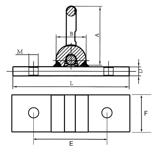 High-quality boltable lifting eyes NS8PUL2 blueprint