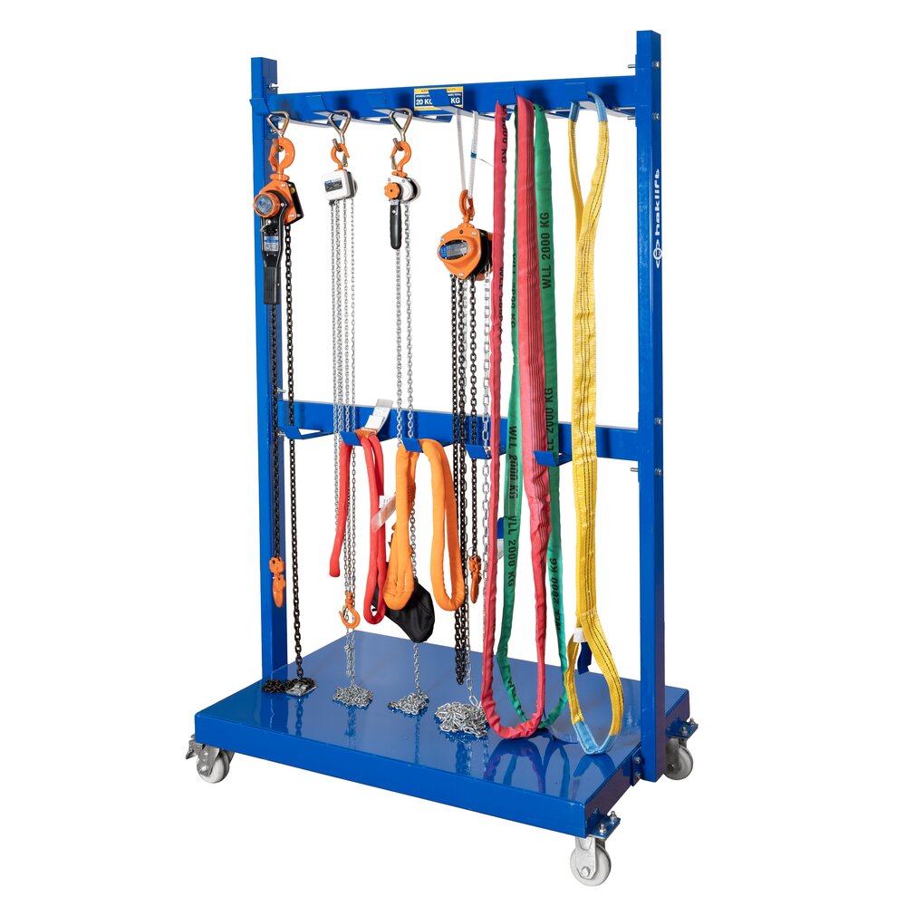 Storage rack for lifting equipment
