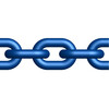 Certex stocks blue painted chain Short Link Grade 10, in european  quality. Chain for lifting.