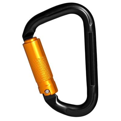 Green Aluminium Screw-locking karabiner
