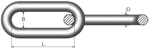 Alloy Long Link Hot Dip Galvanized Chains measurements