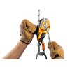 Easier to absorb slack in ropes and facilitates movement on horizontal or slightly sloping surfaces.
