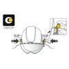 This VIZIR is easy to attach to the VERTEX helmets from Petzl.