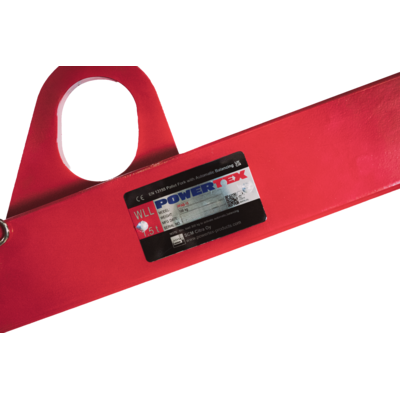 Palešu dakšas – PFAB, marķējuma plāksne