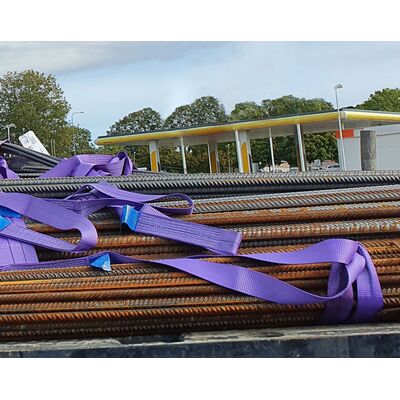 High quality quality flat woven, colour coded endless webbing slings.
