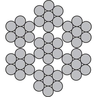Tērauda trose 6x7+WSC/49 stieples