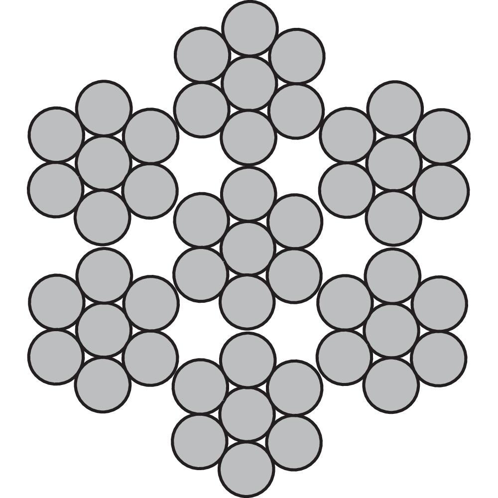 Tērauda trose 6x7+WSC/49 stieples