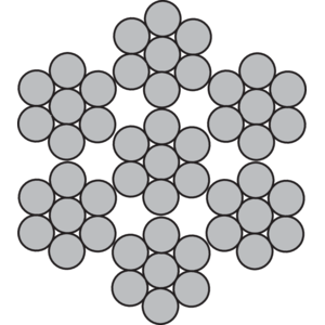 Tērauda trose 6x7+WSC/49 stieples