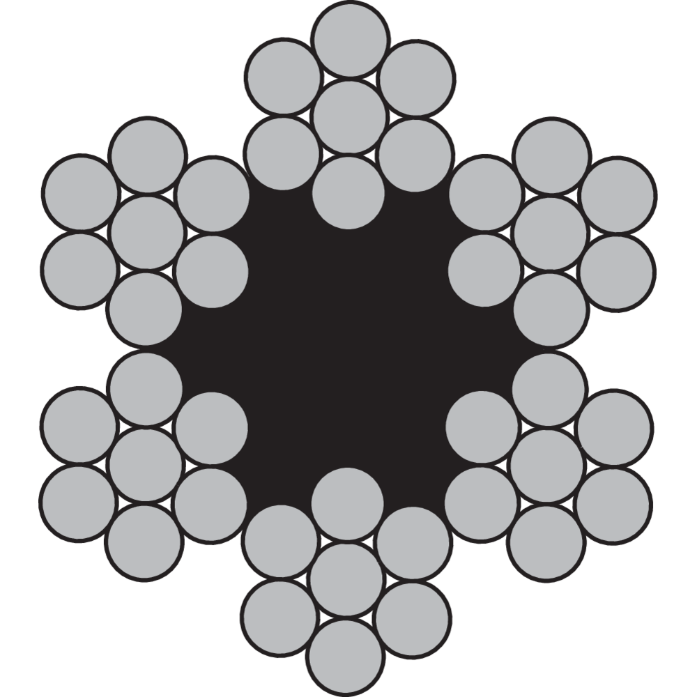 Tērauda trose 6x7+FC/42 stieples