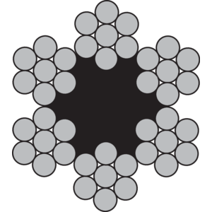 Tērauda trose 6x7+FC/42 stieples