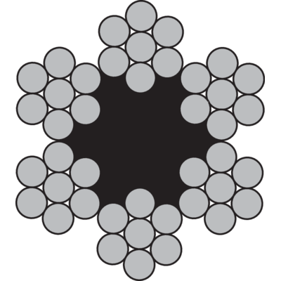 Tērauda trose 6x7+FC/42 stieples