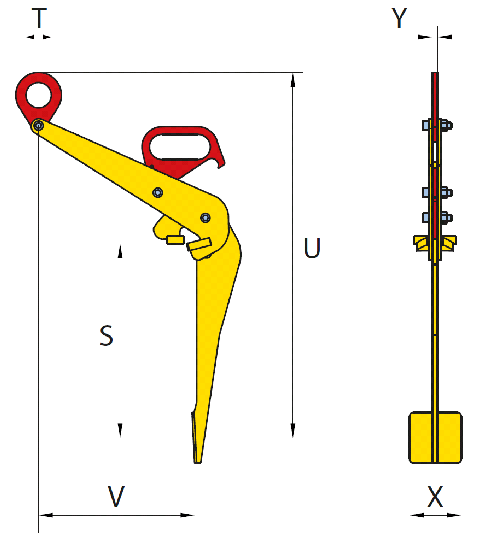 Drum lifting Clamp TVKH drawing