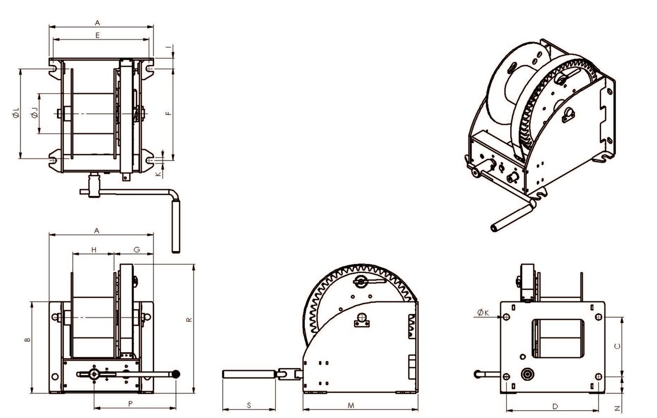 Worm gear winch D-FS_dwg