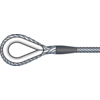 Hand spliced eye with thimble