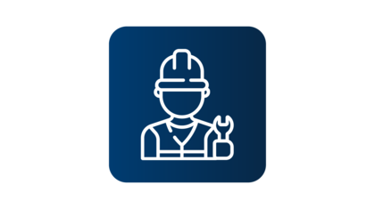 Icon maintenance Icon maintenance blue and white